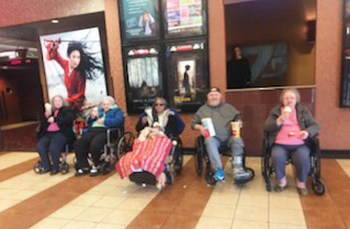 residents at the movie theater