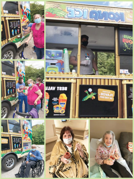 collage of photos from the Kona Ice Cream Truck
