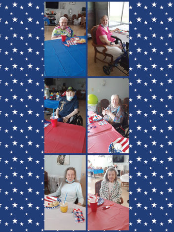 collage of photos from Madison Health and Rehab residents