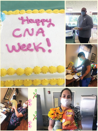collage of photos from Madison Health and Rehab CNA week